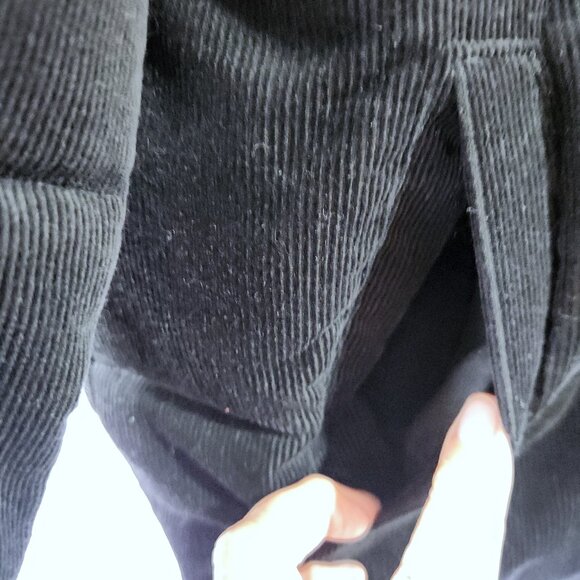 Levi Strauss Winter Jacket Women's XL Black Corduroy Puffer Coat Full Zip - Picture 12 of 12